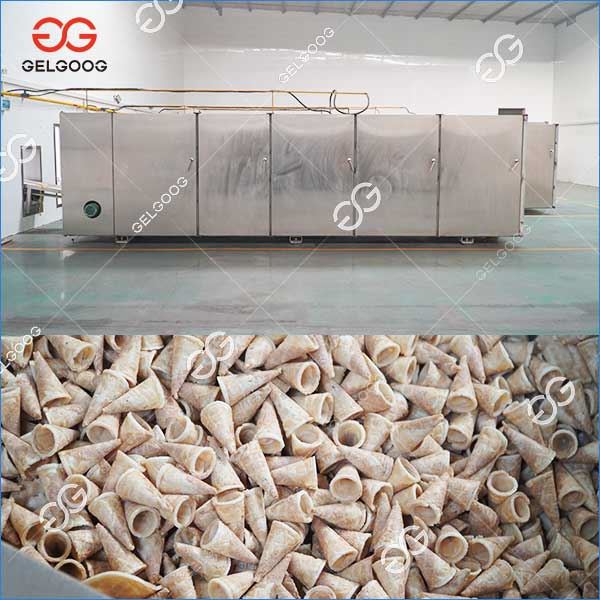 Industrial Waffle Ice Cream Cone Production Line|Sugar Cone Processing Machine Line